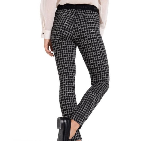 Cambio black & white plaid slim fit Renee cigarette pants - size 6 - Picture 4 of 8